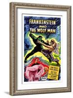 Frankenstein Meets the Wolf Man, 1943-null-Framed Art Print