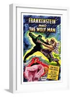 Frankenstein Meets the Wolf Man, 1943-null-Framed Art Print