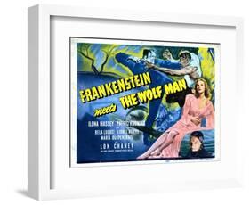 Frankenstein Meets the Wolf Man, Ilona Massey, Maria Ouspenskaya, 1943-null-Framed Art Print