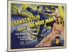 Frankenstein Meets Wolfman-Vintage Apple Collection-Mounted Giclee Print