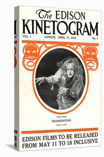 Frankenstein Movie Augustus Phillips 1910 Poster Print-null-Stretched Canvas