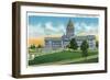 Frankfort, Kentucky - Exterior View of the State Capitol, c.1939-Lantern Press-Framed Art Print