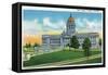Frankfort, Kentucky - Exterior View of the State Capitol, c.1939-Lantern Press-Framed Stretched Canvas