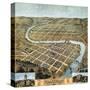 Frankfort, Kentucky - Panoramic Map-Lantern Press-Stretched Canvas