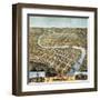 Frankfort, Kentucky - Panoramic Map-Lantern Press-Framed Art Print