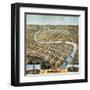 Frankfort, Kentucky - Panoramic Map-Lantern Press-Framed Art Print