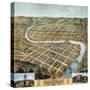 Frankfort, Kentucky - Panoramic Map-Lantern Press-Stretched Canvas