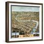 Frankfort, Kentucky - Panoramic Map-Lantern Press-Framed Art Print