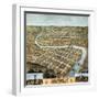 Frankfort, Kentucky - Panoramic Map-Lantern Press-Framed Art Print