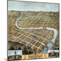 Frankfort, Kentucky - Panoramic Map-Lantern Press-Mounted Art Print