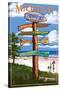 Frankfort, Michigan - Sign Destinations-Lantern Press-Stretched Canvas