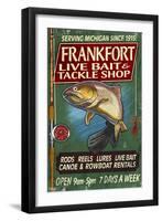 Frankfort, Michigan - Trout Tackle Shop-Lantern Press-Framed Art Print