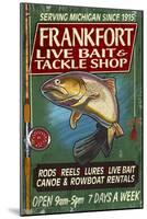 Frankfort, Michigan - Trout Tackle Shop-Lantern Press-Mounted Art Print