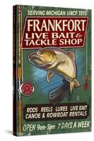 Frankfort, Michigan - Trout Tackle Shop-Lantern Press-Stretched Canvas