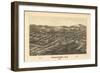 Frankfort, New York - Panoramic Map-Lantern Press-Framed Art Print