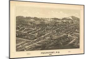 Frankfort, New York - Panoramic Map-Lantern Press-Mounted Art Print