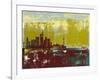 Frankfurt Abstract Skyline I-Emma Moore-Framed Art Print