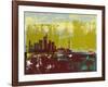 Frankfurt Abstract Skyline I-Emma Moore-Framed Art Print