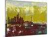 Frankfurt Abstract Skyline I-Emma Moore-Mounted Art Print