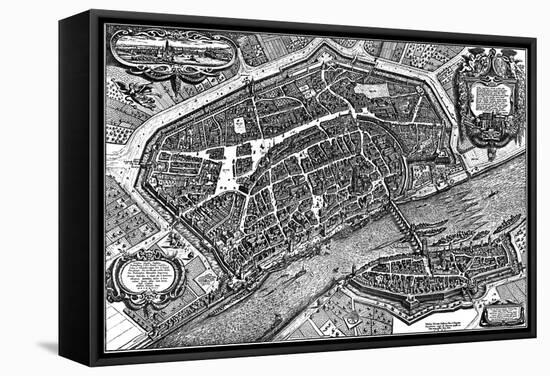 Frankfurt Am Main, 1628-Matthaus Merian The Elder-Framed Stretched Canvas