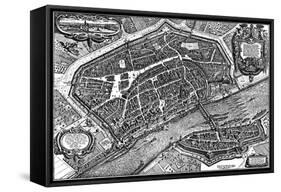 Frankfurt Am Main, 1628-Matthaus Merian The Elder-Framed Stretched Canvas