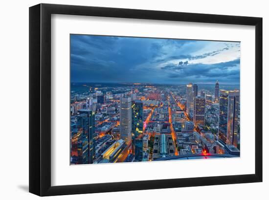 Frankfurt am Main at Night-null-Framed Art Print