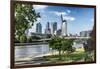 Frankfurt Am Main, Hesse, Germany, Financial District with Bank Promenade in Summer-Bernd Wittelsbach-Framed Photographic Print