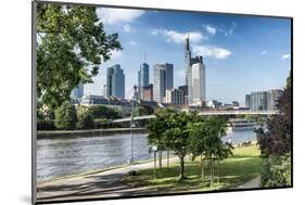 Frankfurt Am Main, Hesse, Germany, Financial District with Bank Promenade in Summer-Bernd Wittelsbach-Mounted Photographic Print