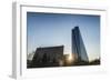 Frankfurt Am Main, Hesse, Germany, New Building of the European Central Bank with Sunrise-Bernd Wittelsbach-Framed Photographic Print