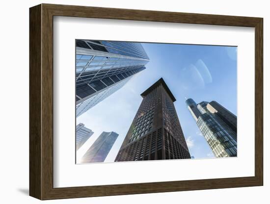 Frankfurt Am Main, Hesse, Germany, Skyscrapers in the Financial District of Frankfurt-Bernd Wittelsbach-Framed Photographic Print