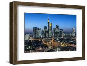 Frankfurt Am Main, Hesse, Skyline of Frankfurt with the City Centre and the Financial District-Bernd Wittelsbach-Framed Photographic Print
