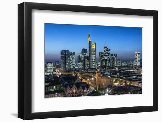 Frankfurt Am Main, Hesse, Skyline of Frankfurt with the City Centre and the Financial District-Bernd Wittelsbach-Framed Photographic Print