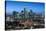 Frankfurt Am Main, Hesse, Skyline of Frankfurt with the City Centre and the Financial District-Bernd Wittelsbach-Stretched Canvas