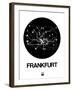 Frankfurt Black Subway Map-NaxArt-Framed Art Print