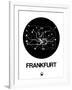 Frankfurt Black Subway Map-NaxArt-Framed Art Print