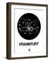 Frankfurt Black Subway Map-NaxArt-Framed Art Print