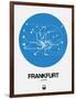 Frankfurt Blue Subway Map-NaxArt-Framed Art Print