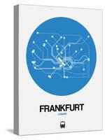Frankfurt Blue Subway Map-NaxArt-Stretched Canvas