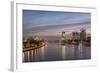 Frankfurt, Hesse, Germany, Frankfurt City Centre at Dusk-Bernd Wittelsbach-Framed Photographic Print