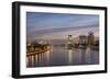 Frankfurt, Hesse, Germany, Frankfurt City Centre at Dusk-Bernd Wittelsbach-Framed Photographic Print