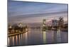 Frankfurt, Hesse, Germany, Frankfurt City Centre at Dusk-Bernd Wittelsbach-Mounted Photographic Print