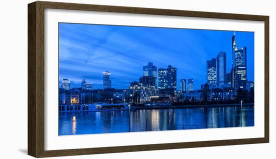 Frankfurt, Hesse, Germany, Frankfurt City Centre at Dusk-Bernd Wittelsbach-Framed Photographic Print