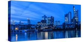 Frankfurt, Hesse, Germany, Frankfurt City Centre at Dusk-Bernd Wittelsbach-Stretched Canvas