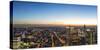 Frankfurt, Hesse, Germany, Frankfurt Skyline with View at the Taunus at Dusk-Bernd Wittelsbach-Stretched Canvas