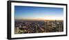 Frankfurt, Hesse, Germany, Frankfurt Skyline with View at the Taunus at Dusk-Bernd Wittelsbach-Framed Photographic Print