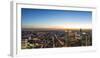 Frankfurt, Hesse, Germany, Frankfurt Skyline with View at the Taunus at Dusk-Bernd Wittelsbach-Framed Photographic Print