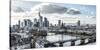 Frankfurt, Hesse, Germany, Panorama of the Frankfurt Skyline-Bernd Wittelsbach-Stretched Canvas