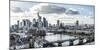 Frankfurt, Hesse, Germany, Panorama of the Frankfurt Skyline-Bernd Wittelsbach-Mounted Photographic Print