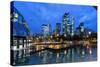 Frankfurt, Hesse, Germany, View at the Financial District with Taunusanlage-Bernd Wittelsbach-Stretched Canvas