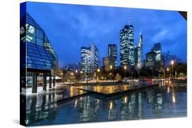 Frankfurt, Hesse, Germany, View at the Financial District with Taunusanlage-Bernd Wittelsbach-Stretched Canvas